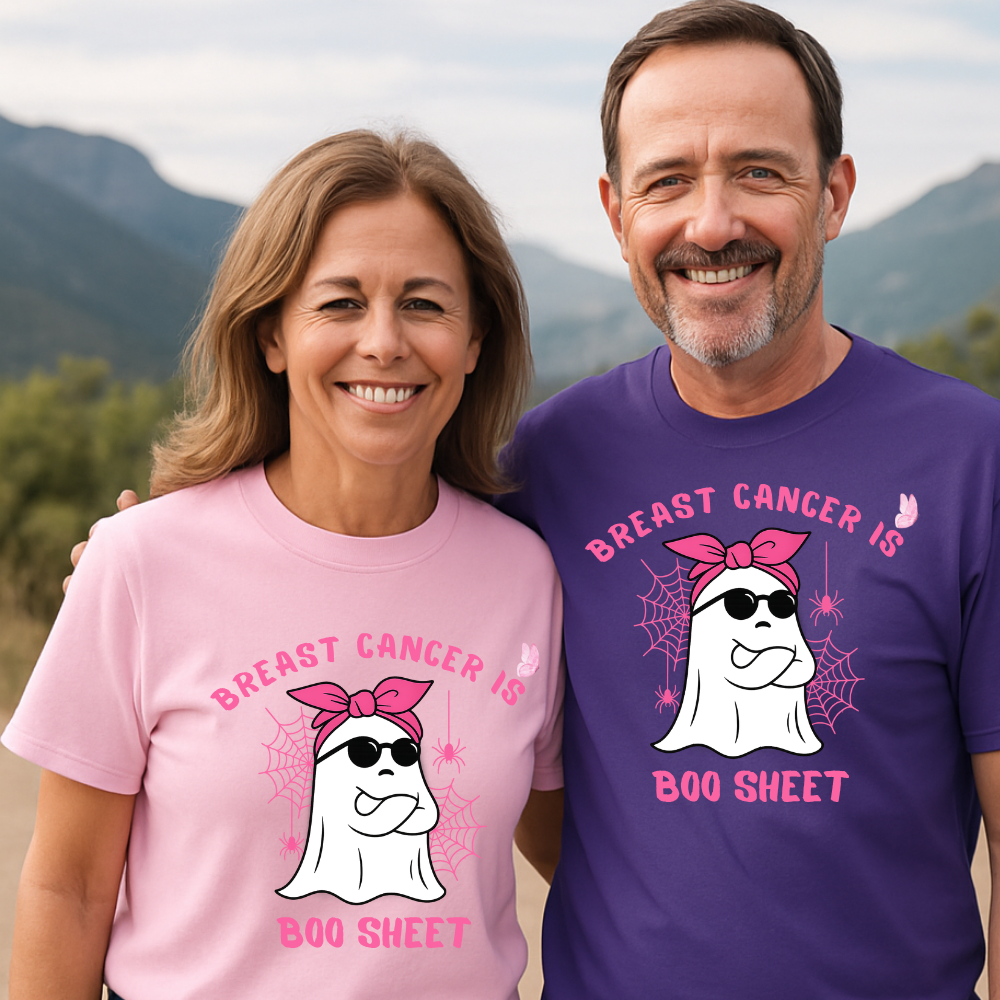 Breast Cancer is Boo Sheet – We Wear Pink for Awareness!  Unisex T-Shirts