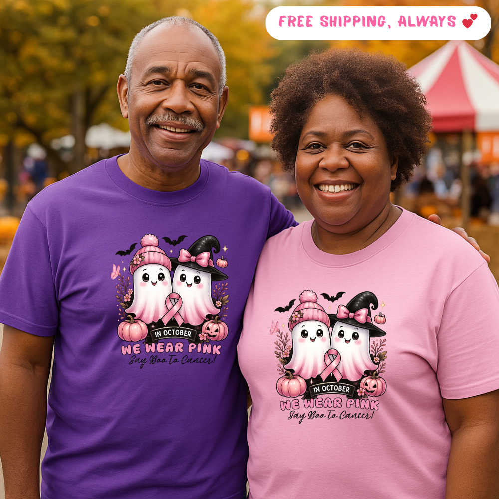 Say Boo to Cancer! We Wear Pink for Awareness! - Unisex Heavy Blend T-Shirt & Hoodie