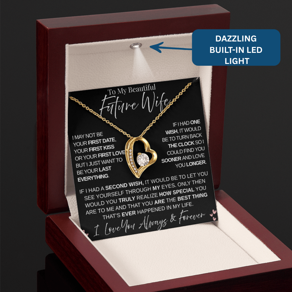 For My Wife-to-Be | My Greatest Blessing | Forever Love Necklace - Black Card