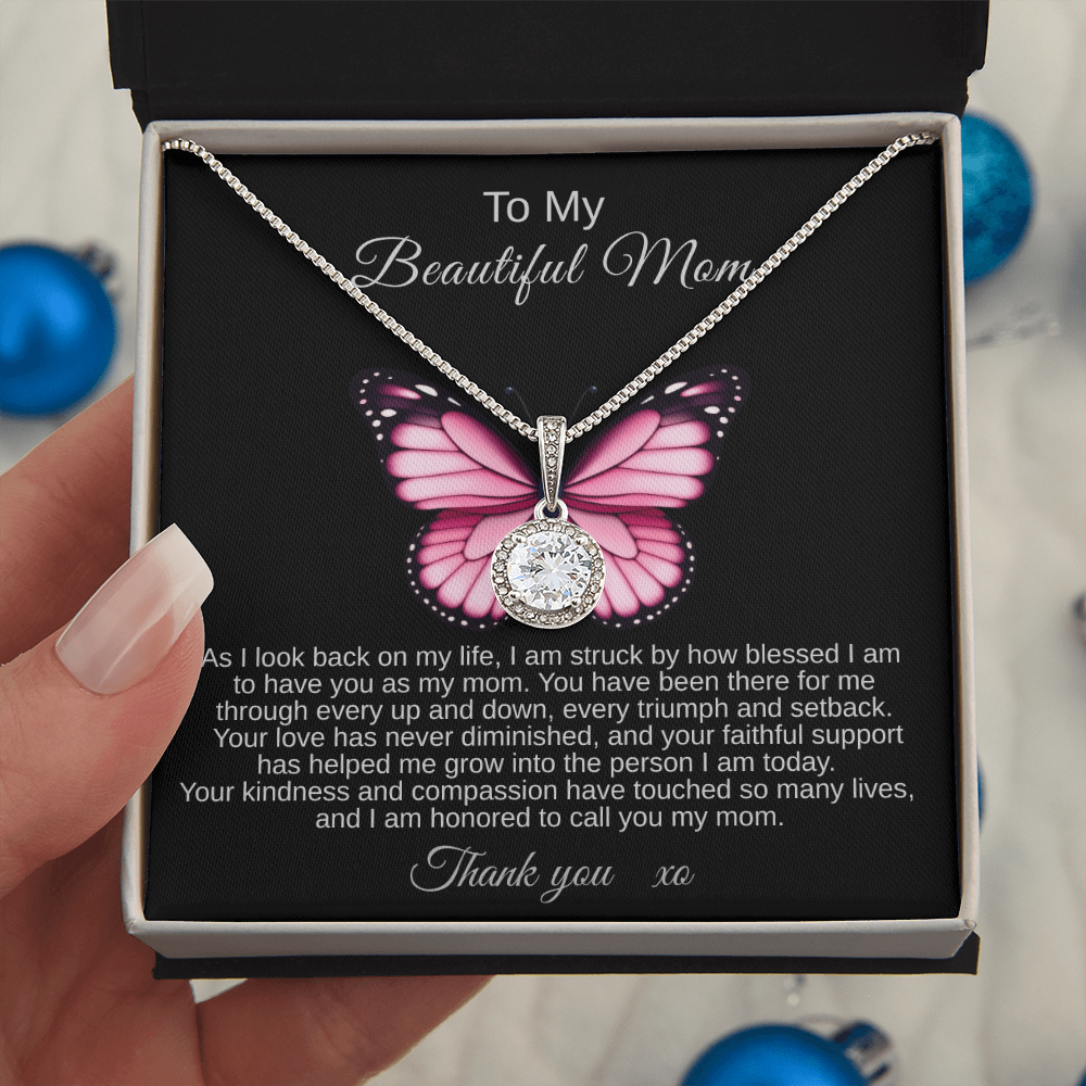 To My Beautiful Mom | Eternal Hope Necklace with Message Card-