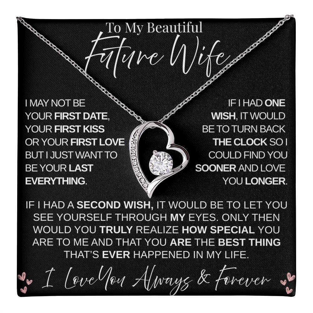 For My Wife-to-Be | My Greatest Blessing | Forever Love Necklace - Black Card