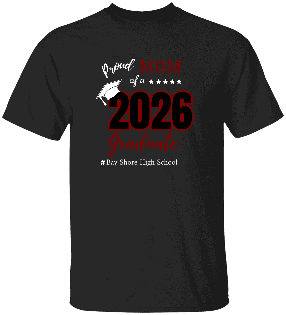 Proud Family 2026 Graduate Shirt | Personalized | Maroon OR White Cap | Unisex
