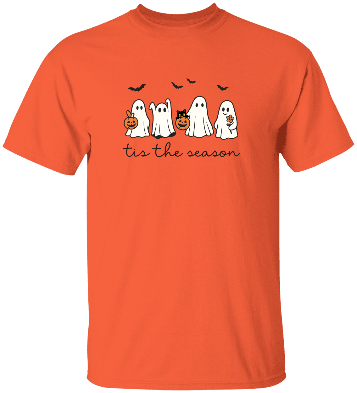 Tis The Season Ghosts with Cat Tshirt