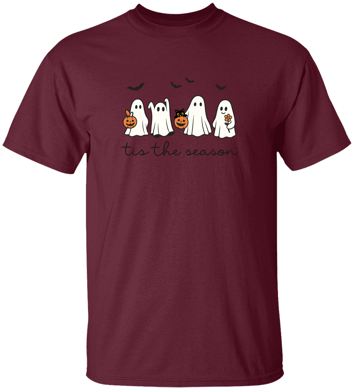 Tis The Season Ghosts with Cat Tshirt