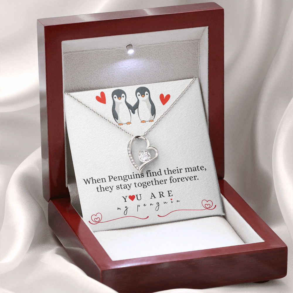 Waddle I Do Without You?” — Penguin Forever Love Necklace White card