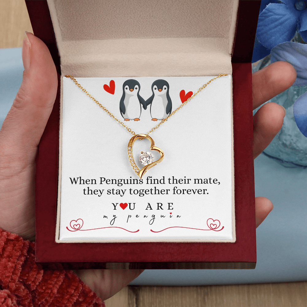Waddle I Do Without You?” — Penguin Forever Love Necklace White card