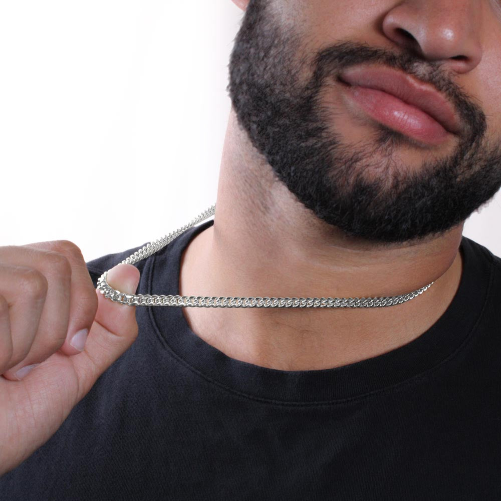 To My Son | Never Forget - Forever And Always | Cuban Necklace