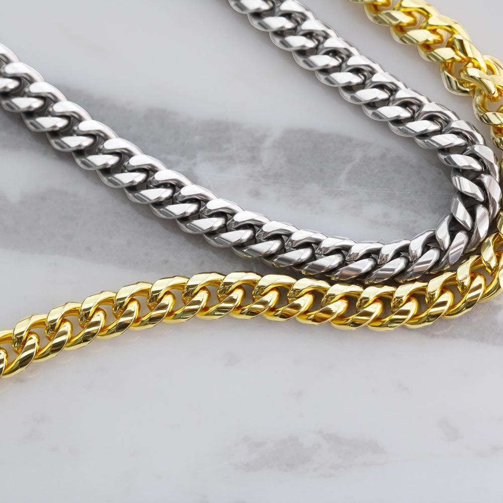 To My Son | Never Forget - Forever And Always | Cuban Necklace