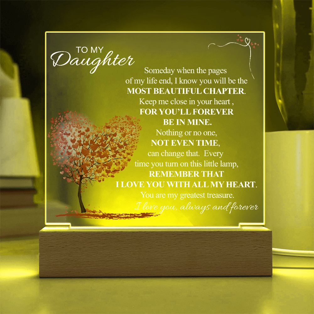To My Daughter | Most Beautiful Chapter | Acrylic Plaque