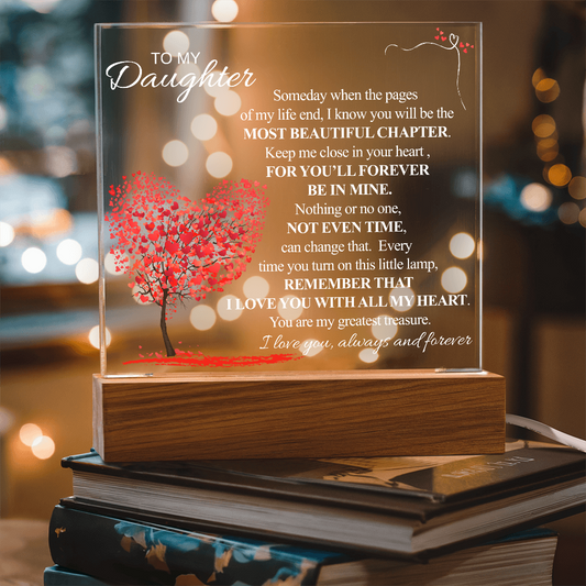 To My Daughter | Most Beautiful Chapter | Acrylic Plaque