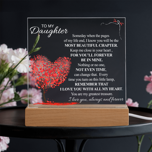 To My Daughter | Most Beautiful Chapter | Acrylic Plaque