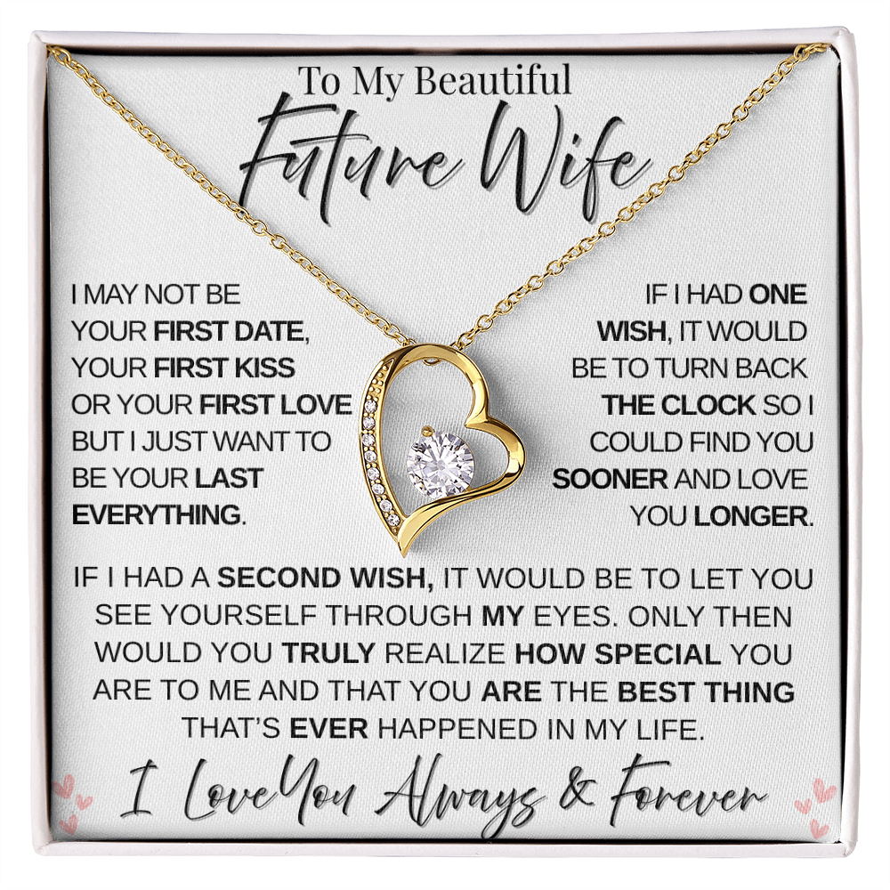 For My Wife-to-Be | My Greatest Blessing | Forever Love Necklace - White Card