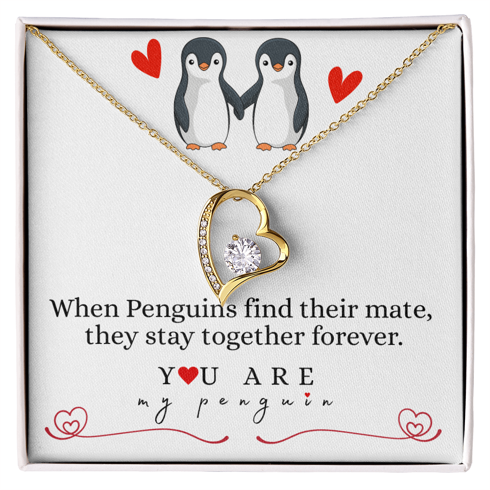 Waddle I Do Without You?” — Penguin Forever Love Necklace White card