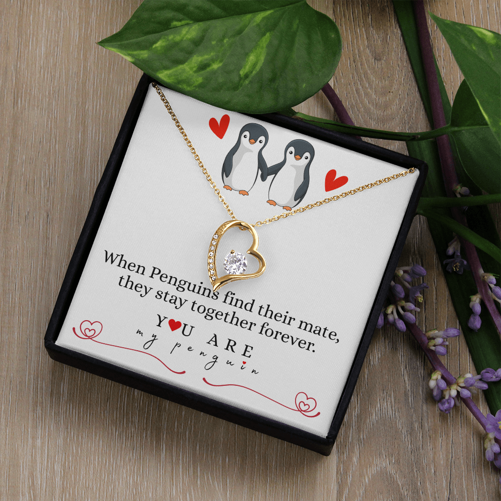 Waddle I Do Without You?” — Penguin Forever Love Necklace White card