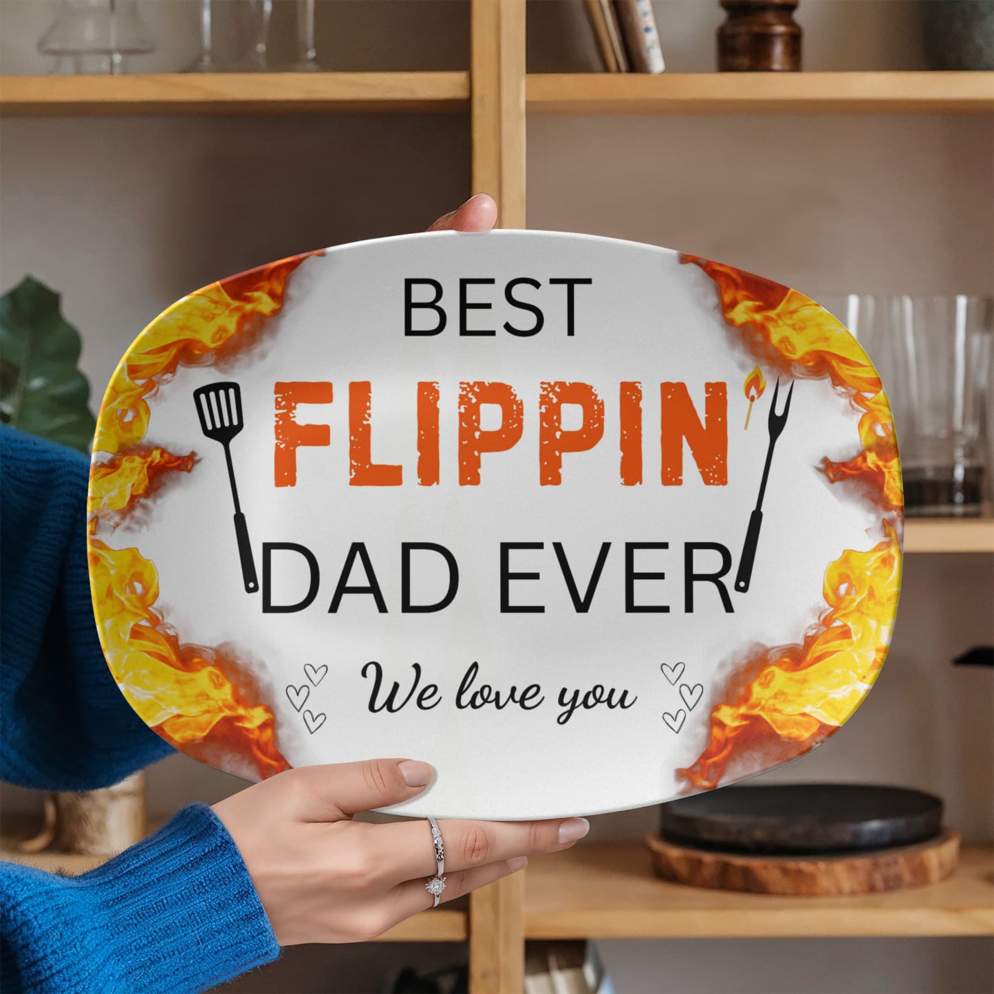 Best Flippin' Dad Ever - Grill-Ready Platter Gift