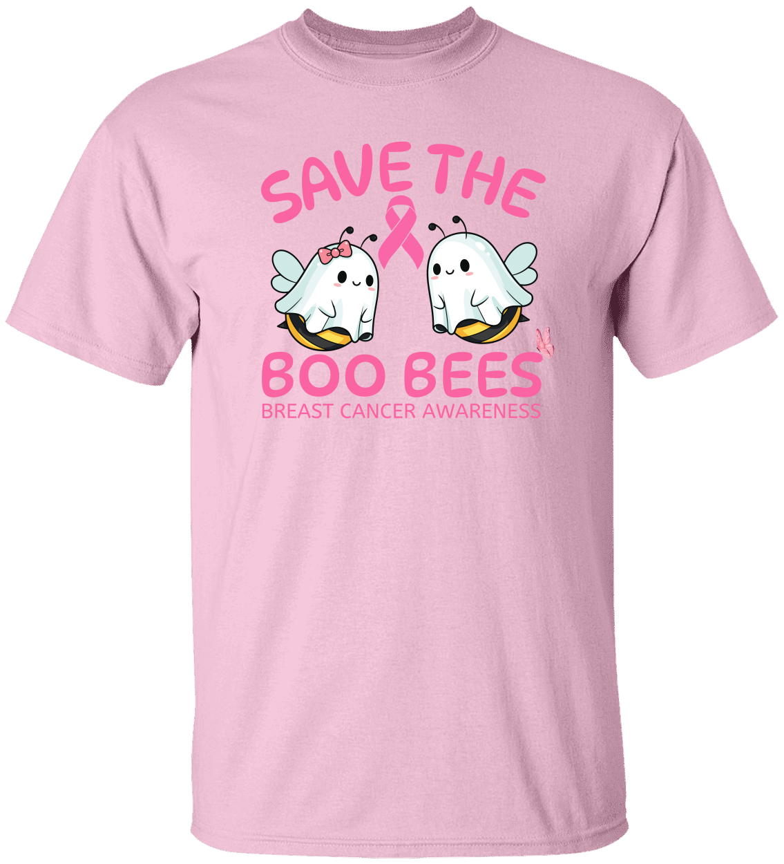 Boo Bees – Save the Boo-Bees! Breast Cancer Awareness T-Shirt -Unisex Heavy Cotton Tee
