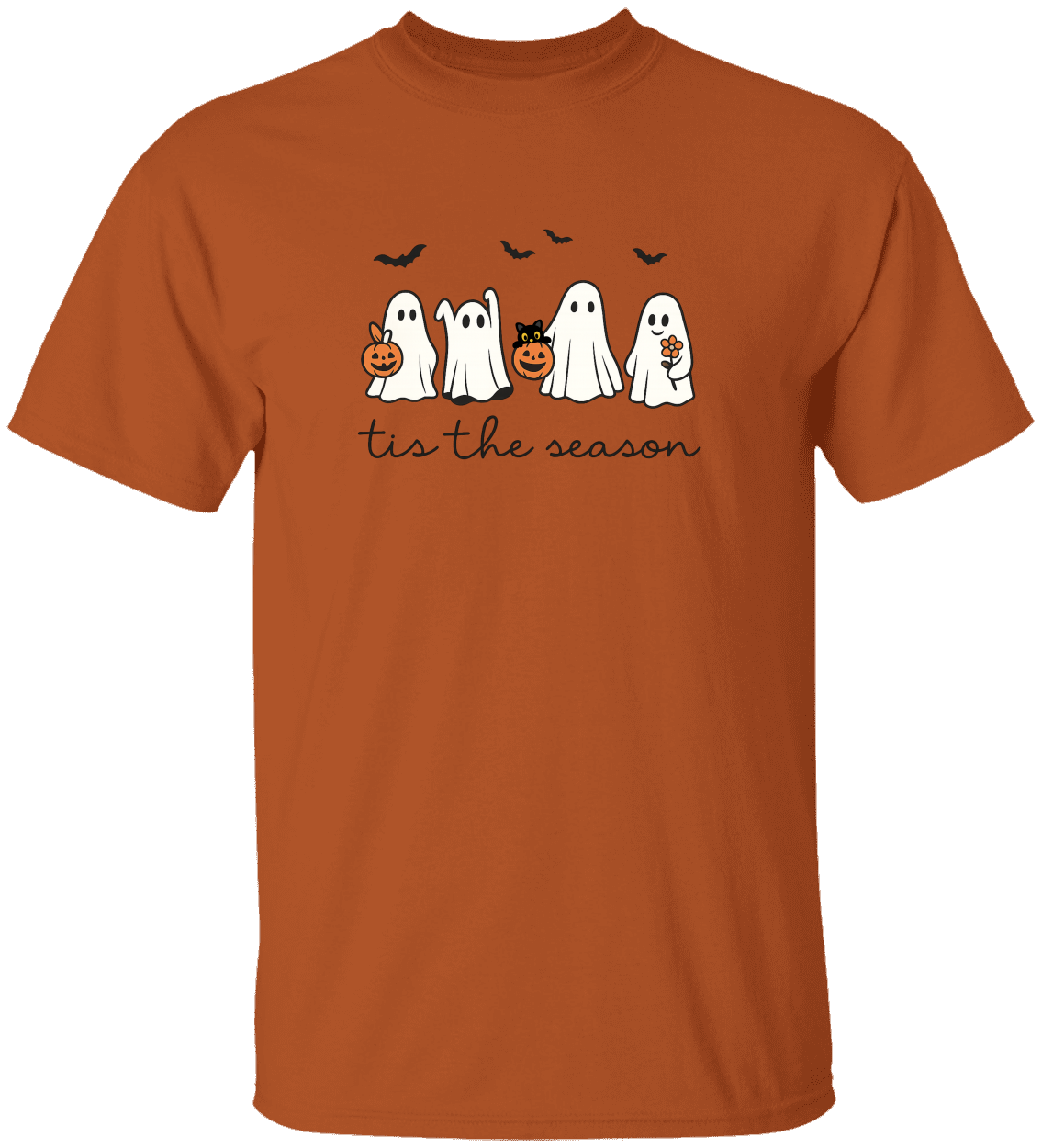 Tis The Season Ghosts with Cat Tshirt