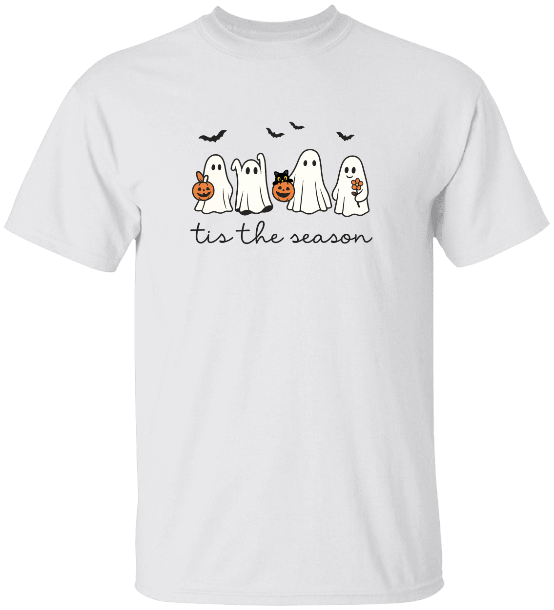 Tis The Season Ghosts with Cat Tshirt