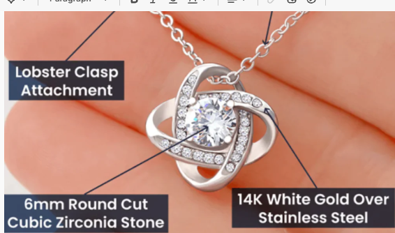 To My Beautiful Wife | Calm In My Chaos | Love Knot Necklace - On Black Card