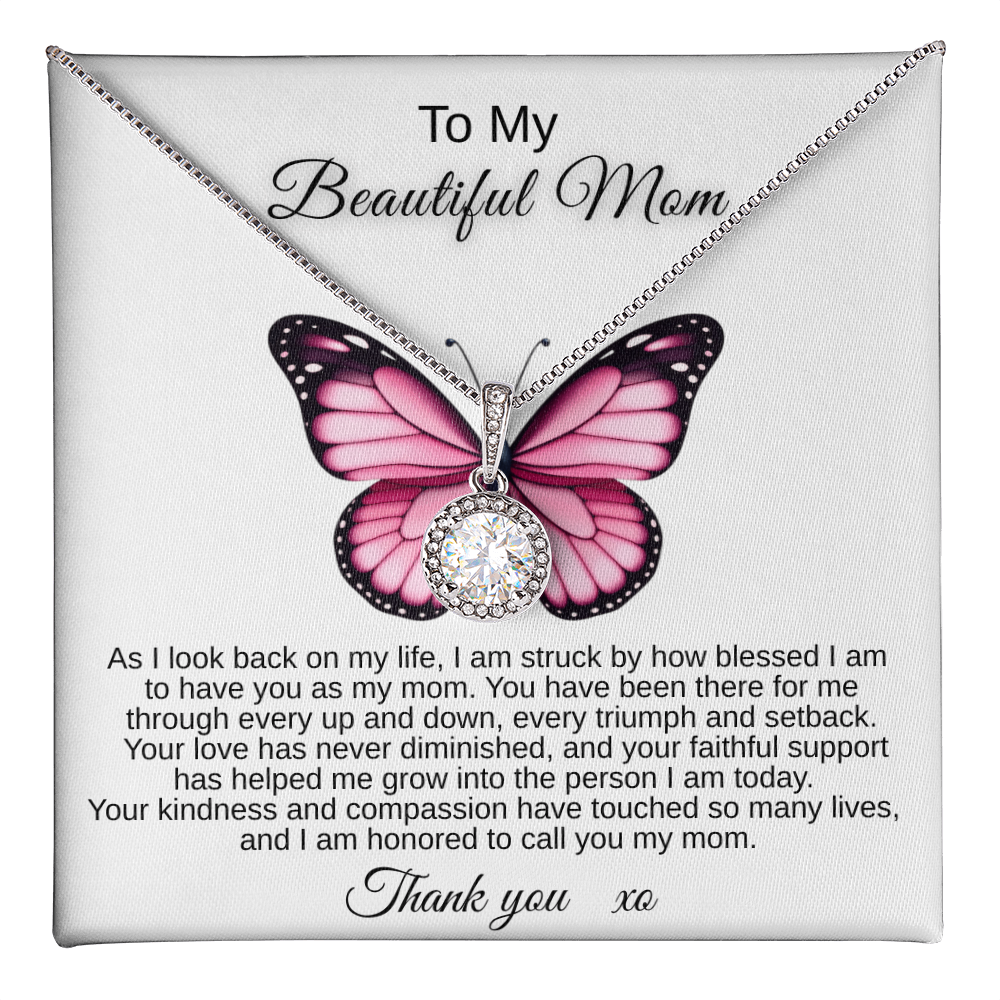To My Beautiful Mom | Eternal Hope Necklace with Message Card-