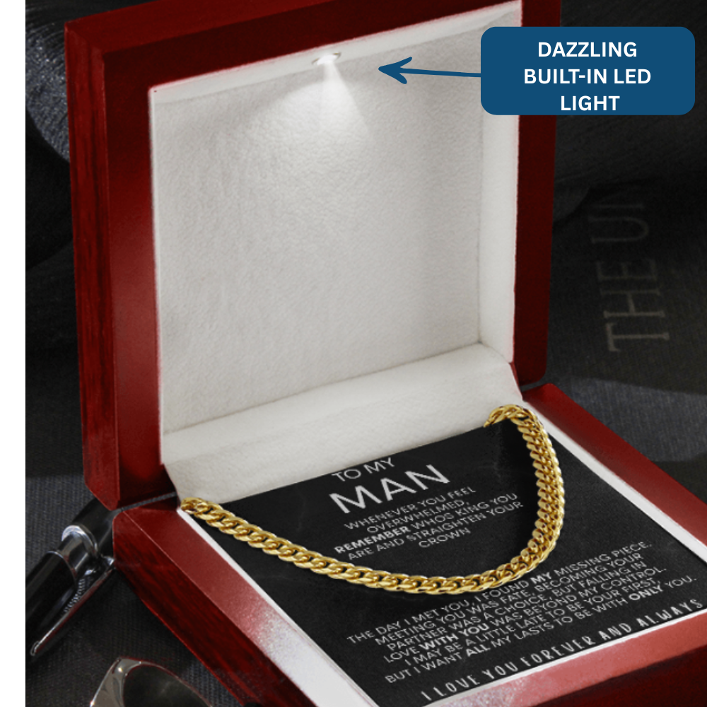 To My Man | Remember - Forever And Always | Cuban Necklace