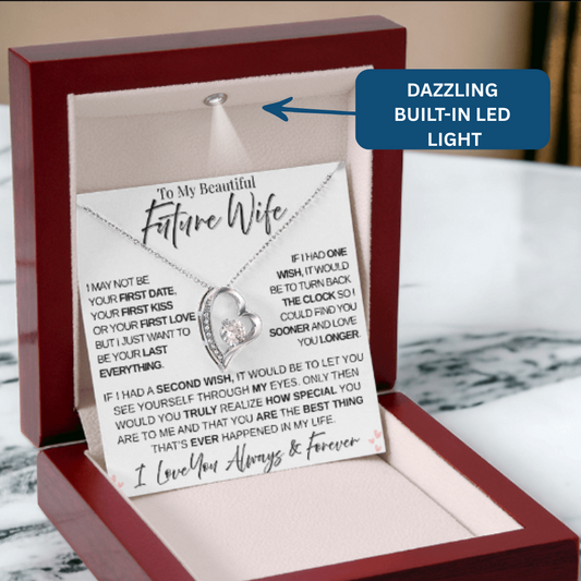 For My Wife-to-Be | My Greatest Blessing | Forever Love Necklace - White Card