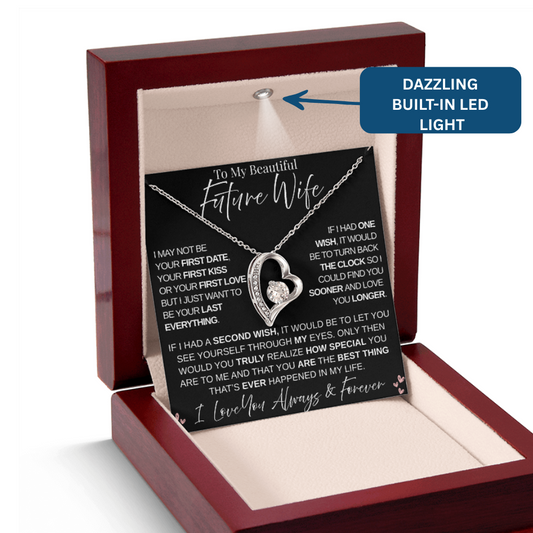 For My Wife-to-Be | My Greatest Blessing | Forever Love Necklace - Black Card