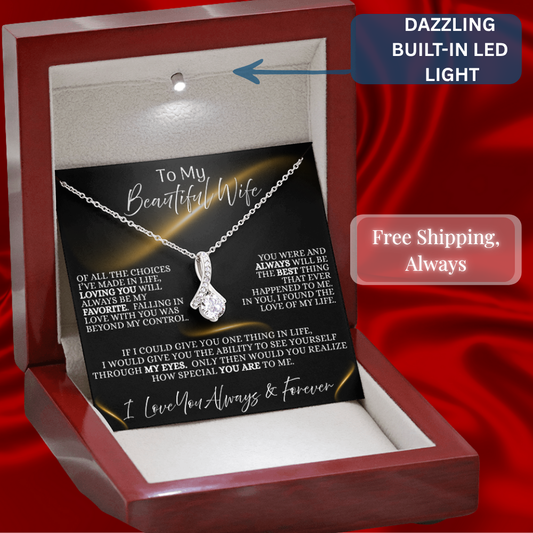 Beautiful Wife —  Midnight Devotion  | Alluring Beauty Necklace (Gift for Wife)