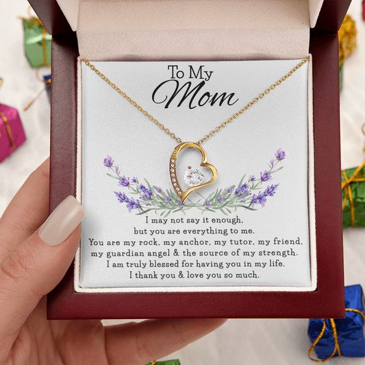 To My Mom | Forever Love Necklace with Heartfelt Message