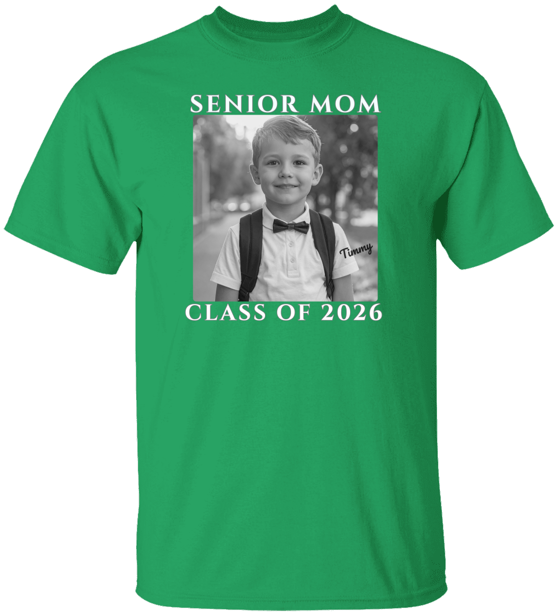 Senior Mom Senior Dad Shirt - Class of 2026 Personalized  B/W Photo Tee - Proud Parent Graduation Gift Unisex