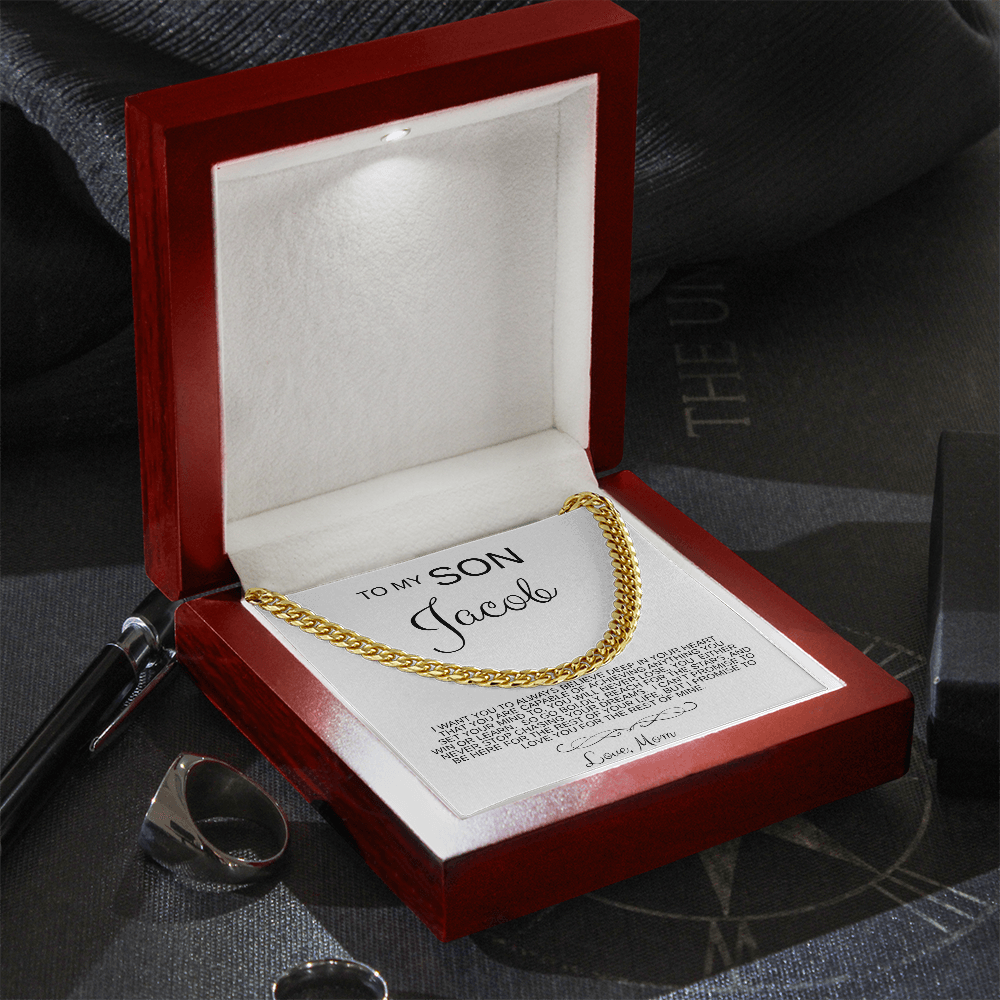 Personalized (Anyone) | Always Believe | Cuban Link Chain Necklace – LED Luxury Gift Box Included