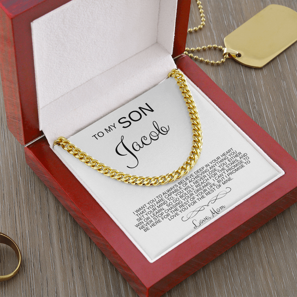 Personalized (Anyone) | Always Believe | Cuban Link Chain Necklace – LED Luxury Gift Box Included