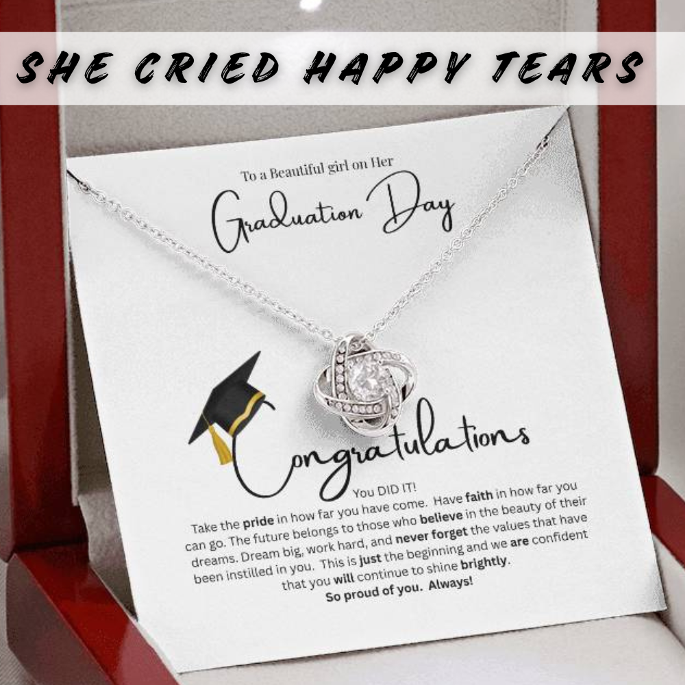 Graduation for  Her | Never Forget | Love Knot Necklace