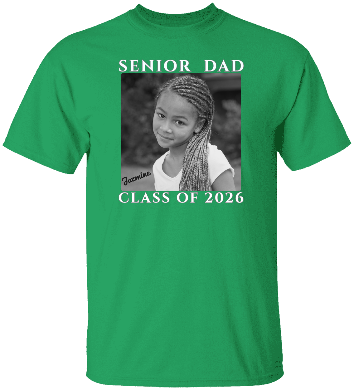 Senior Mom Senior Dad Shirt - Class of 2026 Personalized  B/W Photo Tee - Proud Parent Graduation Gift Unisex