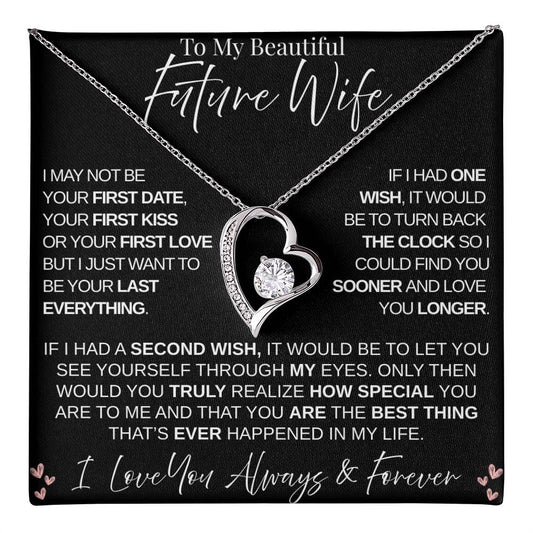 For My Wife-to-Be | My Greatest Blessing | Forever Love Necklace - Black Card