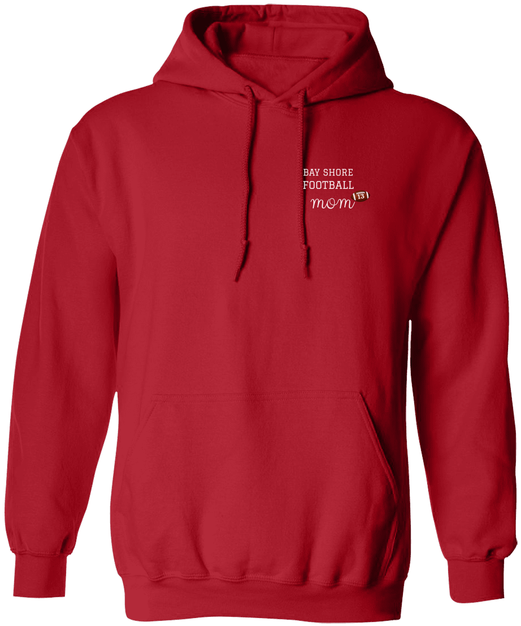 Personalized Football Mom Hoodie (White Font) - Custom Team Name & Player Number
