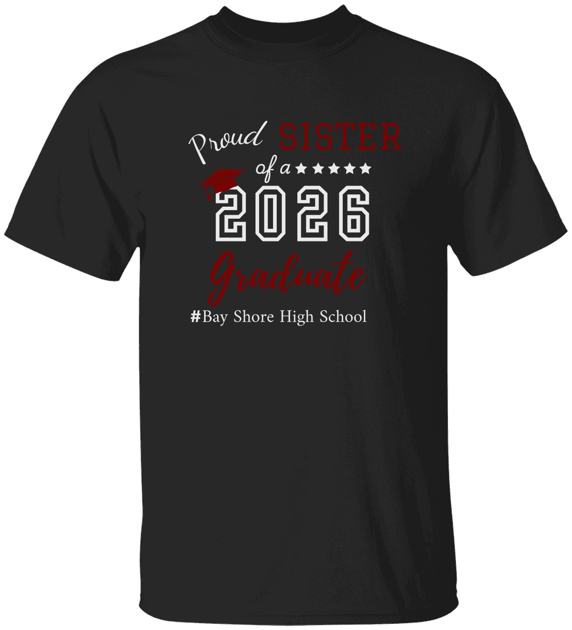 Proud Family 2026 Graduate Shirt | Personalized | Maroon OR White Cap | Unisex