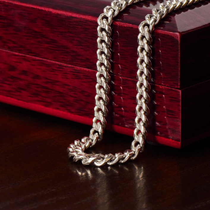 Personalized (Anyone) | Always Believe | Cuban Link Chain Necklace – LED Luxury Gift Box Included