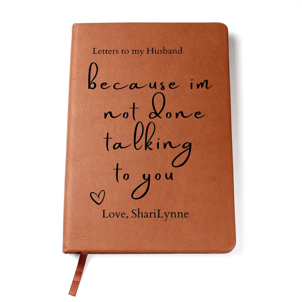 Letters to My Loved One — Grief Journal, Personalized Memorial Gift, Vegan Leather Keepsake Journal