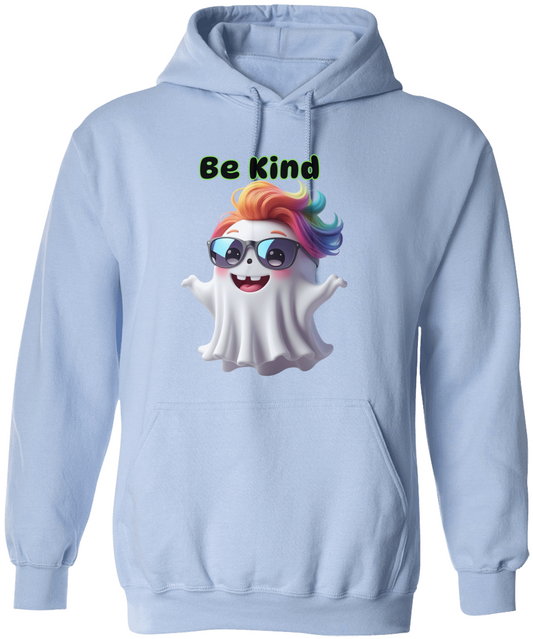 Be Kind Rainbow Ghost Hoodie  – Love, Respect & Good Vibes Unisex Heavy Blend Hooded Sweatshirt