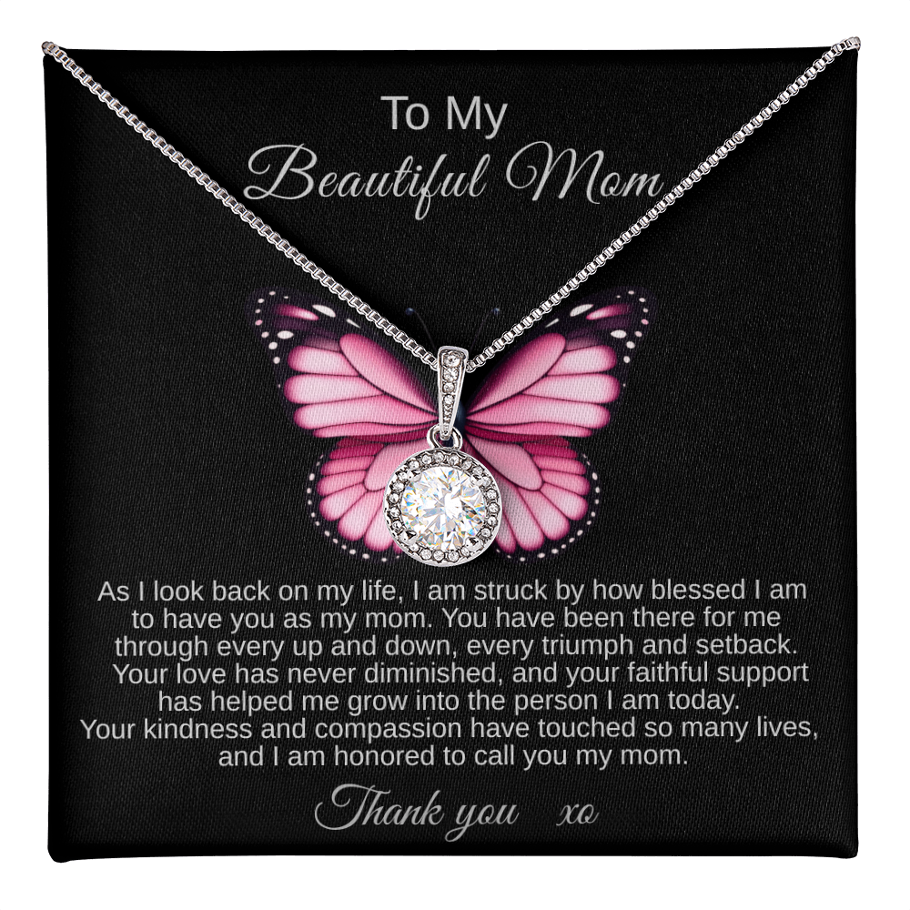 To My Beautiful Mom | Eternal Hope Necklace with Message Card-
