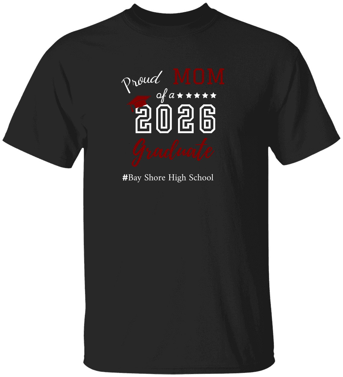 Proud Family 2026 Graduate Shirt | Personalized | Maroon OR White Cap | Unisex