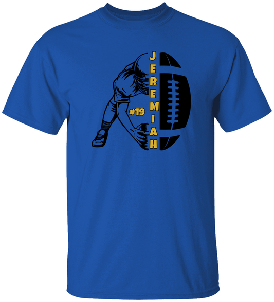 Custom Football Shirt - Gold Design - Personalized Name & Number - Adult & Youth Team Spirit Gear