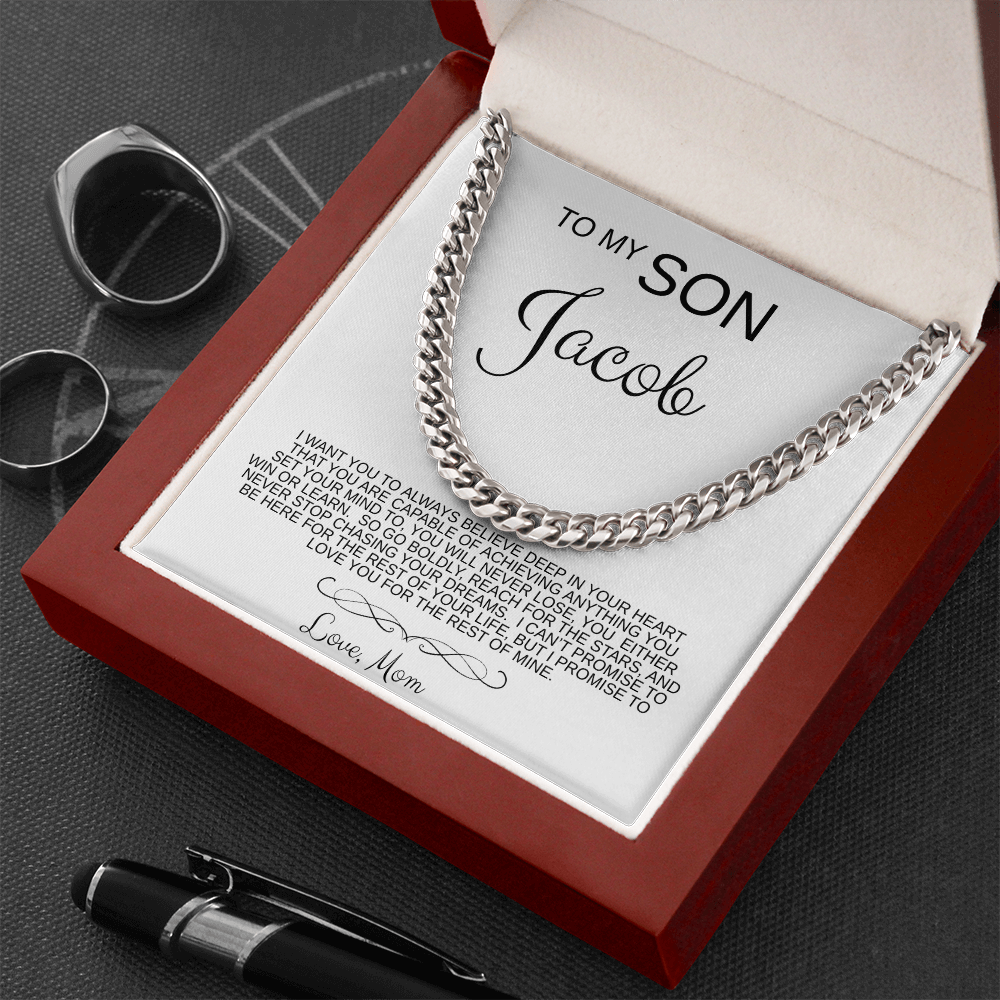 Personalized (Anyone) | Always Believe | Cuban Link Chain Necklace – LED Luxury Gift Box Included