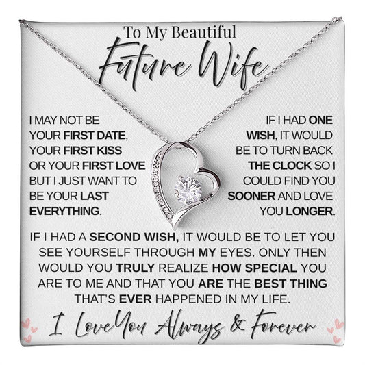 For My Wife-to-Be | My Greatest Blessing | Forever Love Necklace - White Card