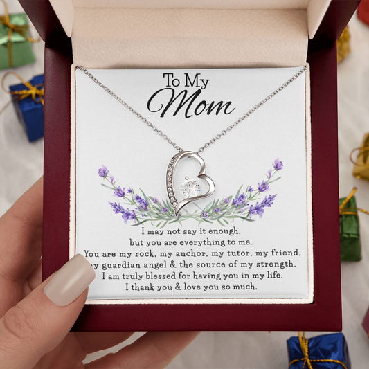 To My Mom | Forever Love Necklace with Heartfelt Message