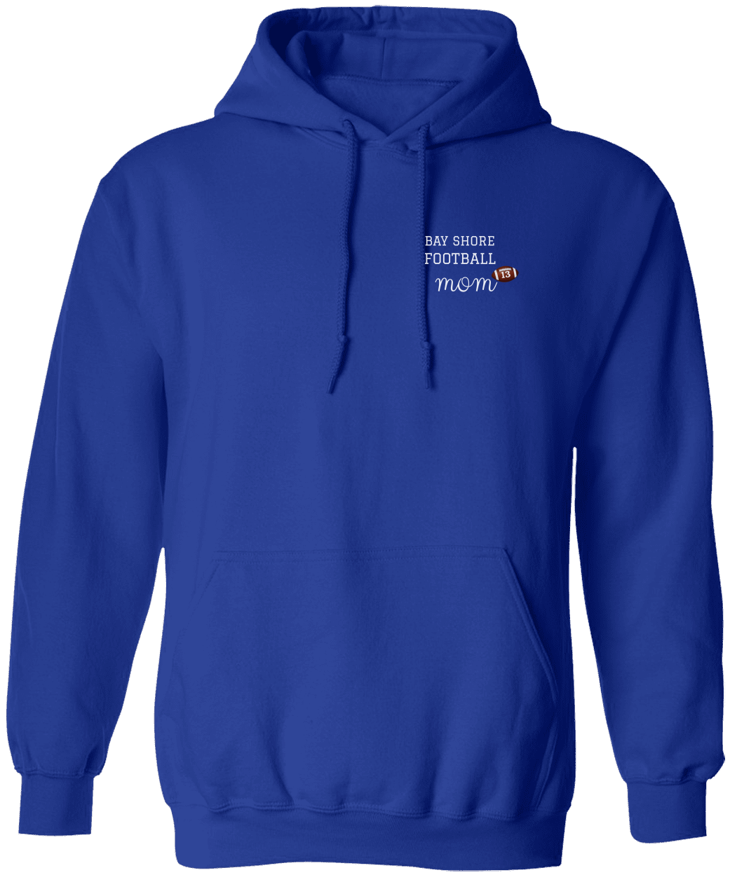 Personalized Football Mom Hoodie (White Font) - Custom Team Name & Player Number