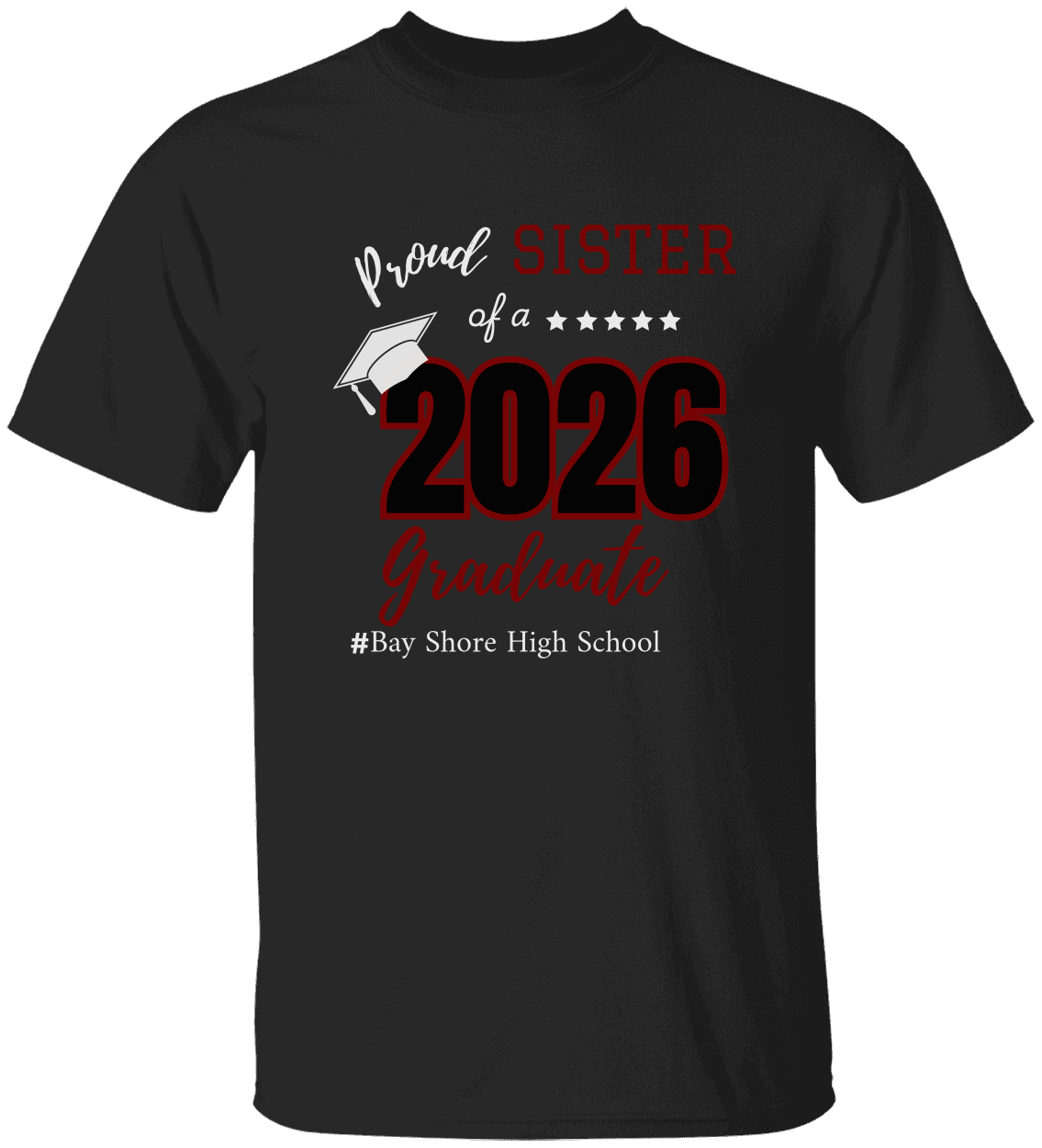 Proud Family 2026 Graduate Shirt | Personalized | Maroon OR White Cap | Unisex