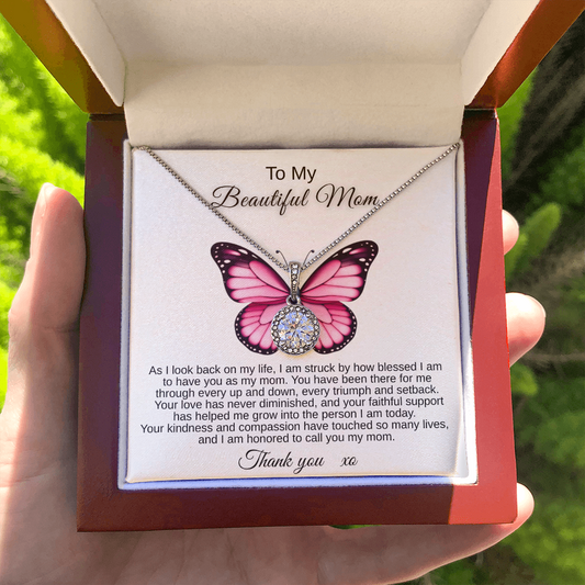 To My Beautiful Mom | Eternal Hope Necklace with Message Card-