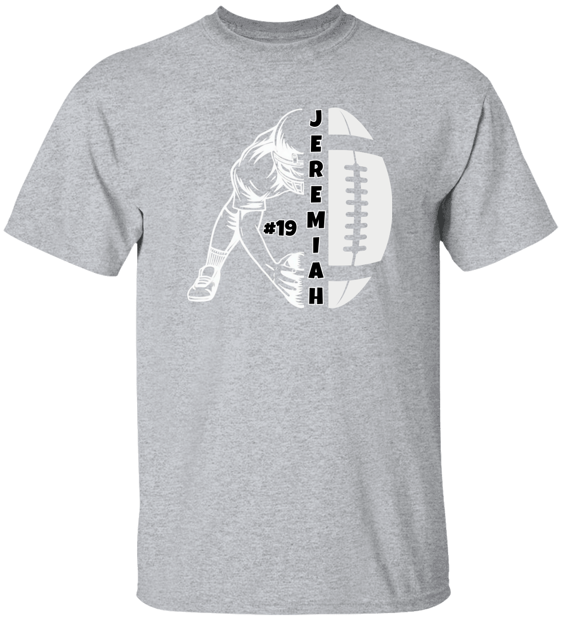 Custom Football Shirt - Black Design - Personalized Name & Number - Adult & Youth Team Spirit Gear